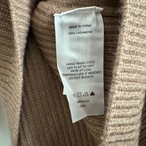 Quince Mongolian Cashmere Fisherman Crewneck Sweater in Teak